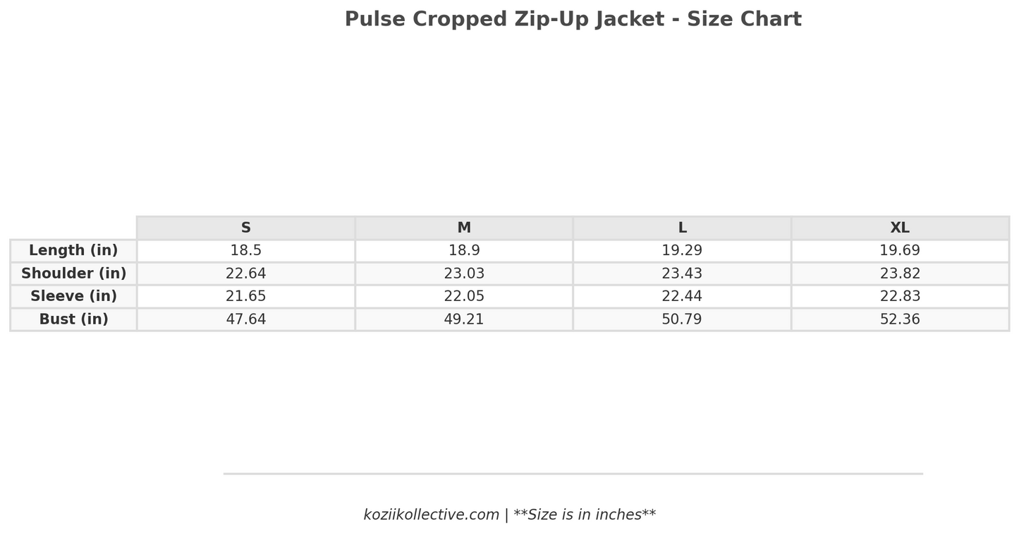 Pulse Cropped Zip Up Jacket